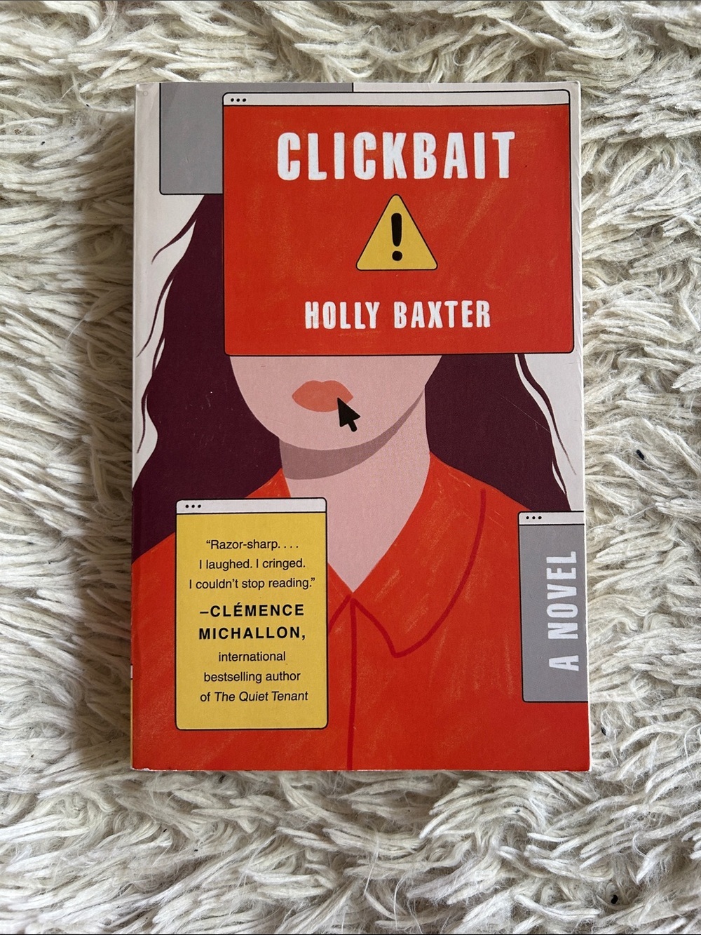 Clickbait by Holly Baxter — Red & Peach Paperback Novel